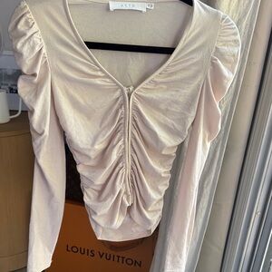 ASTR Women's Blush Ruched Blouse